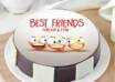 Friendship Day with Delicious cake